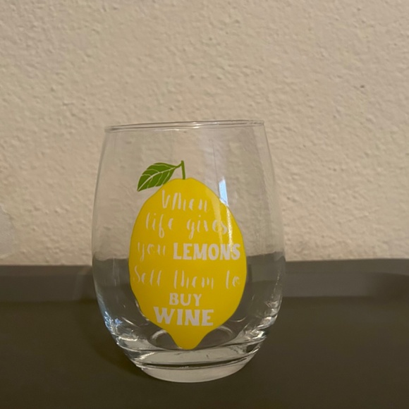 Lemon wine glass / Brand New - Picture 4 of 4